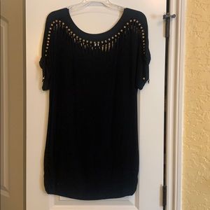 Stylish beaded short sleeve top